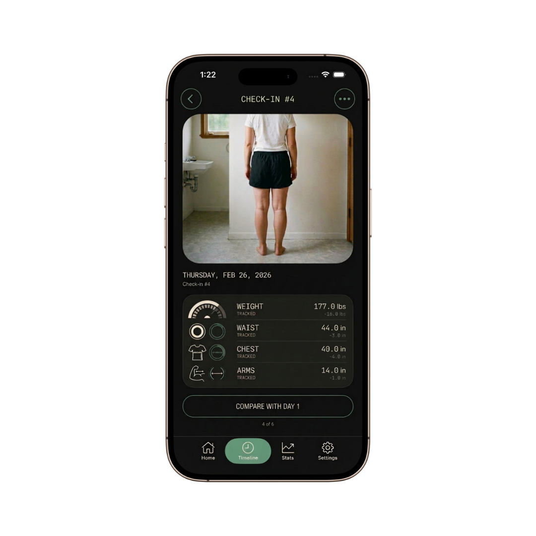 BodiTrack check-in detail screen